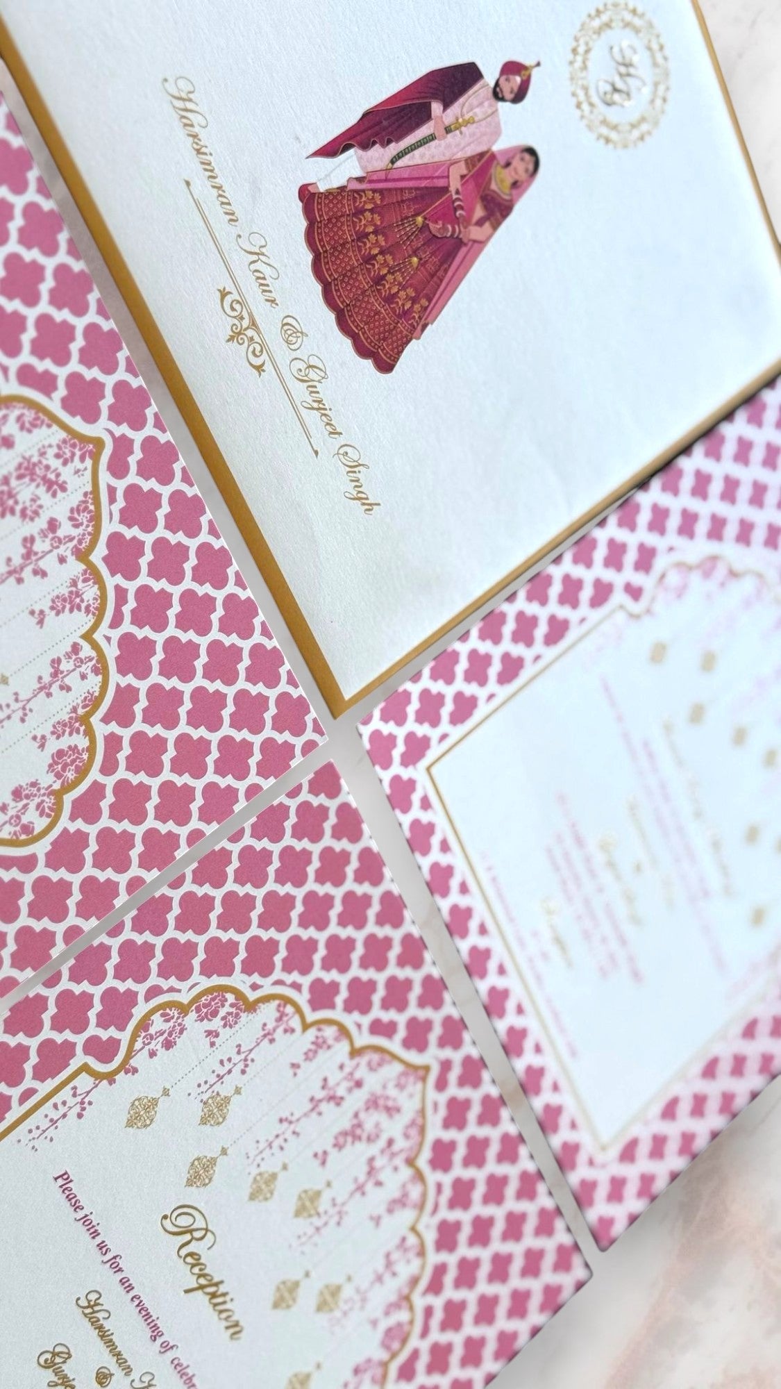 Traditional Pink & Gold Rajasthani-Style Invite