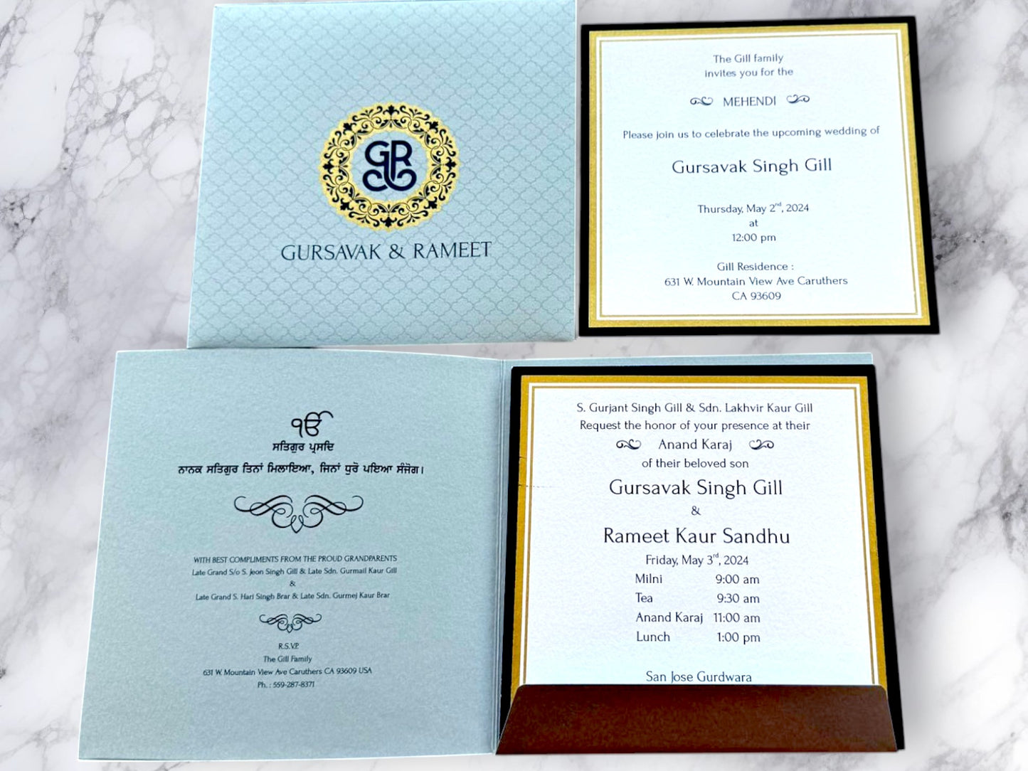 Royal Crest Sikh Wedding Invitation