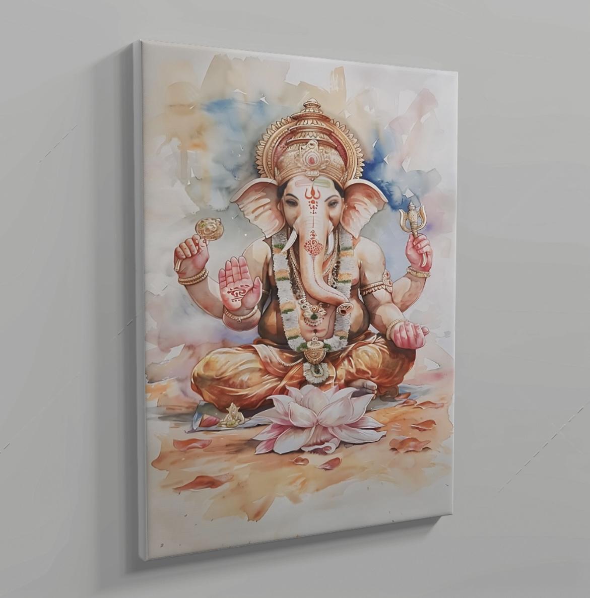 Divine Tranquility – Lord Ganesha in Bloom