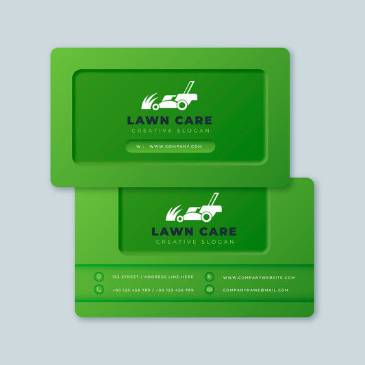 Dark Green White Logo Elegance Business Card