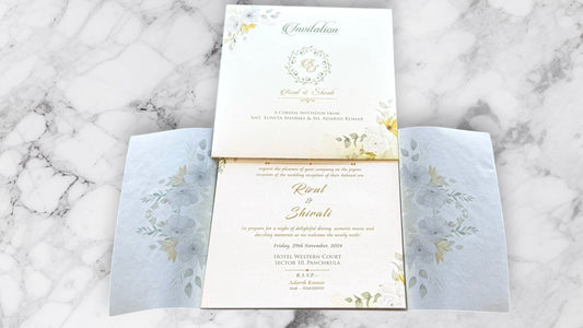 Pastel Bloom Wedding Reception Card