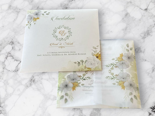 Floral Whisper Folded Invitation