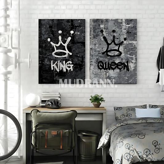 King + Queen Crown Diptych